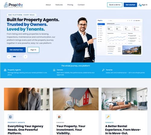 Property agent using Proptez platform