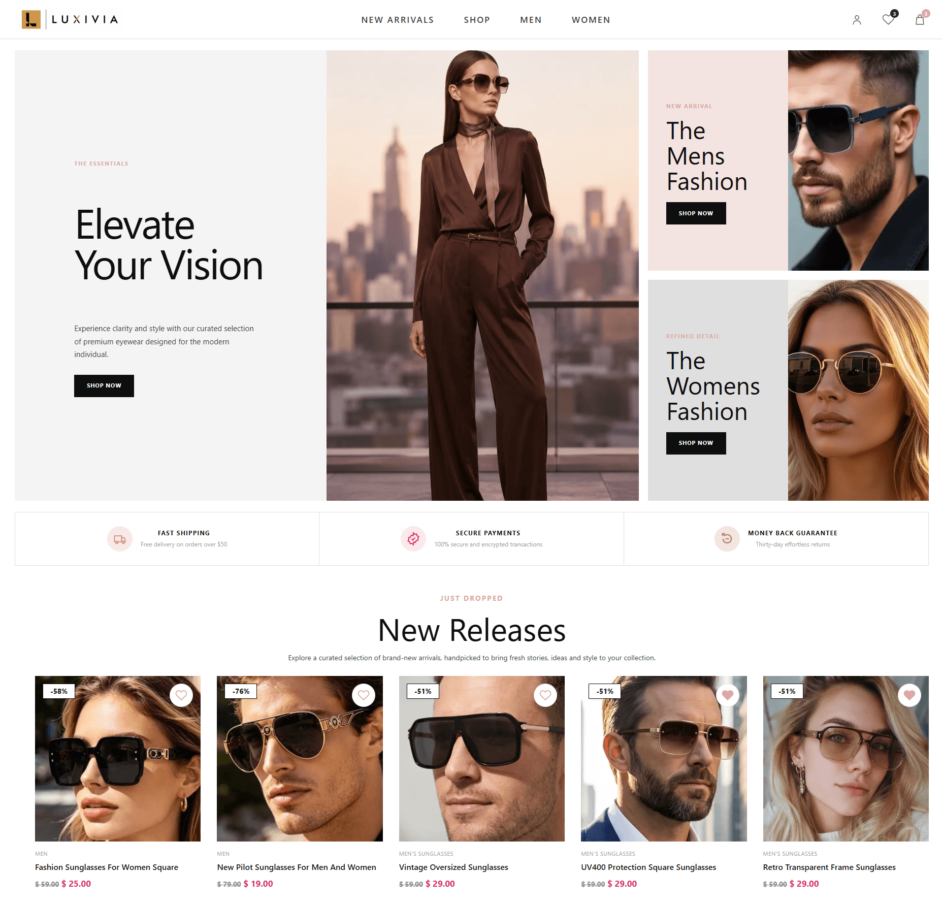 Luxivia fashion and lifestyle WooCommerce theme storefront